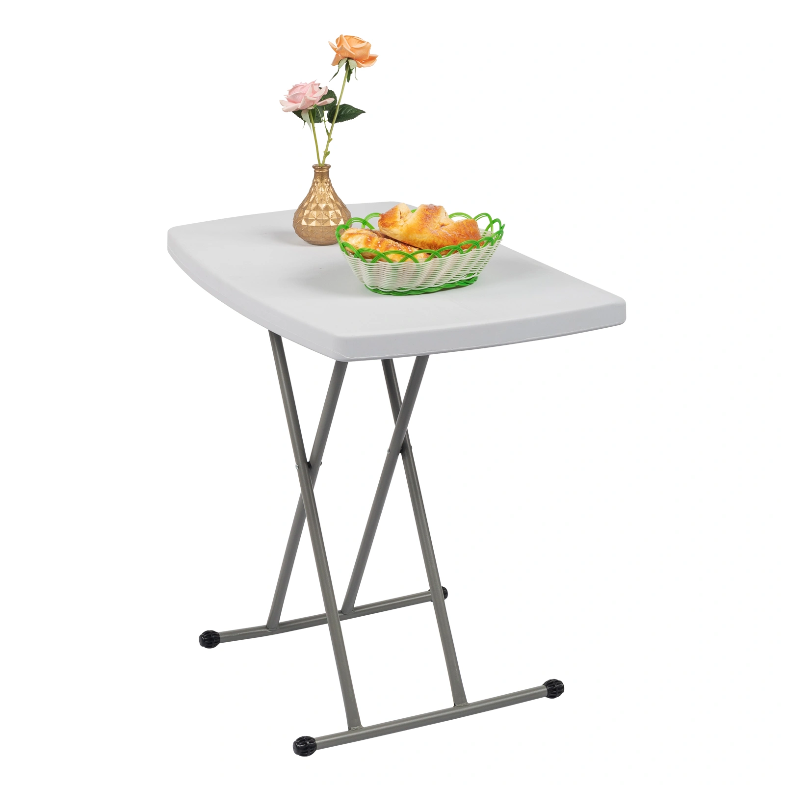 76*50*70.5cm Liftable Garden Plastic Table White view 41