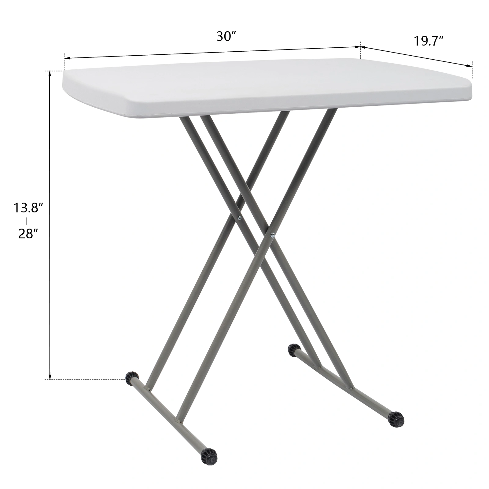 76*50*70.5cm Liftable Garden Plastic Table White view 47