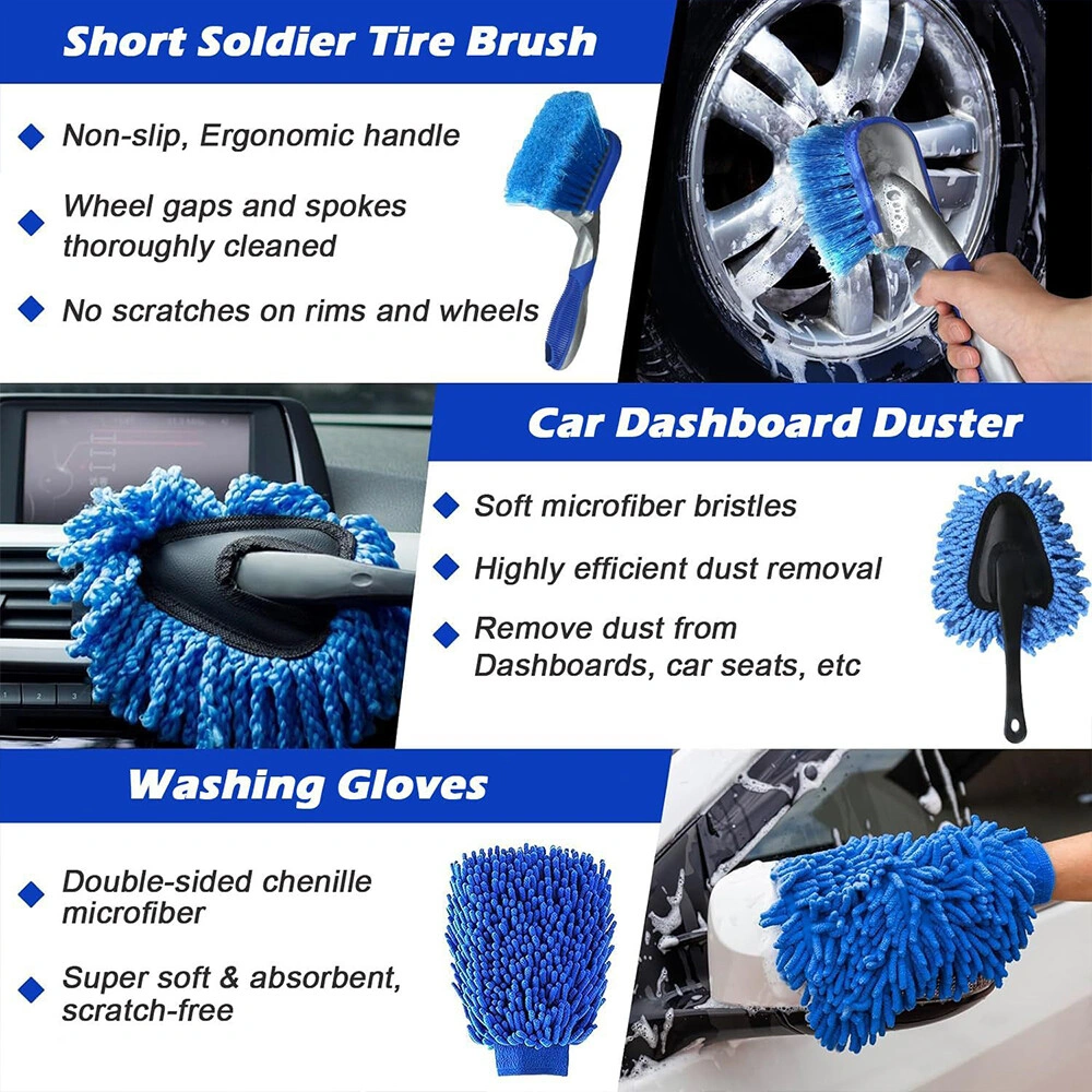 40PCS Car Detailing Brush Set, Soft Bristle Interior Cleaning Brushes, Wheel Valet Pro Car Care Kit for Auto Detailing Accessories view 5