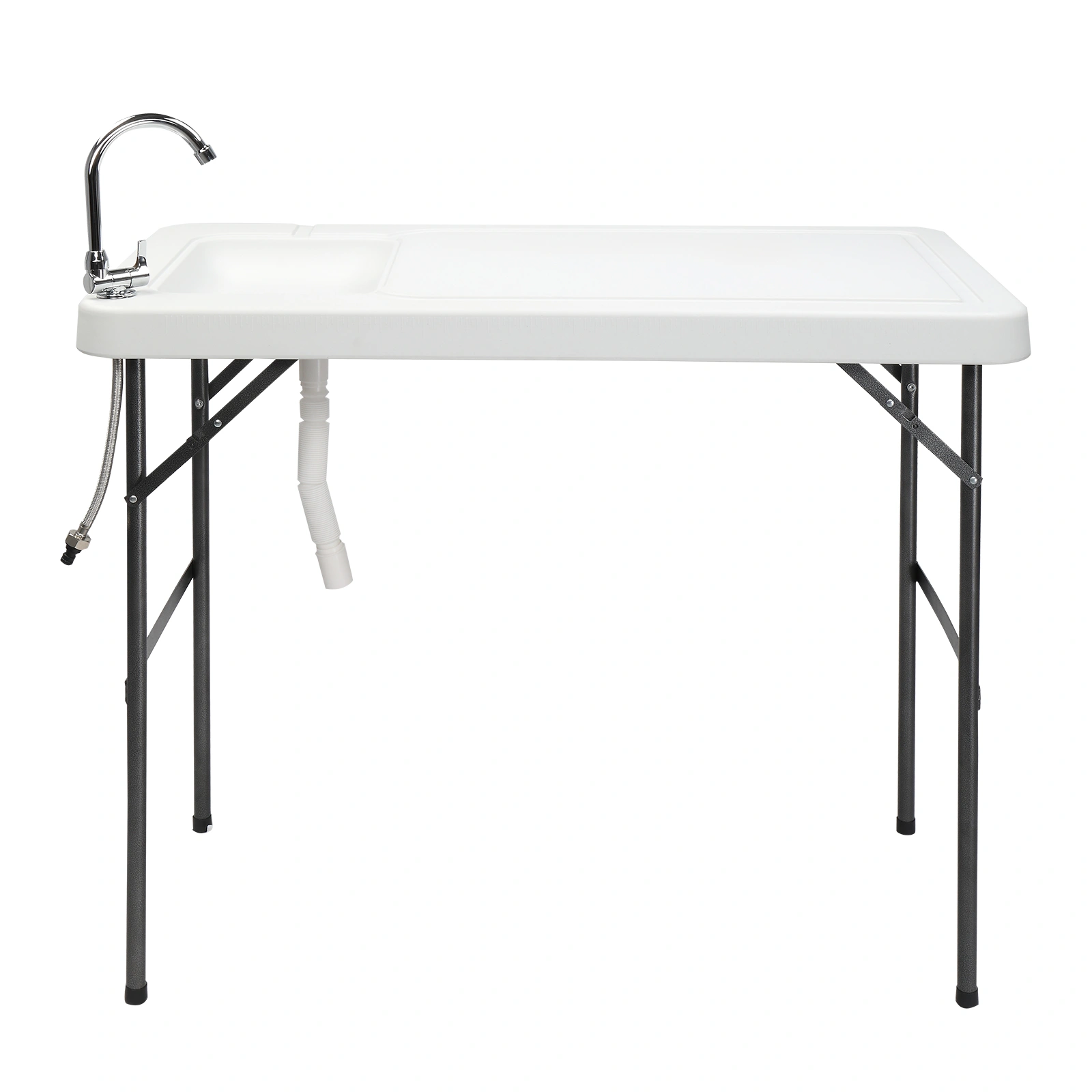 Folding Portable Fish Fillet & Hunting & Cutting Table with Sink Faucet view 2