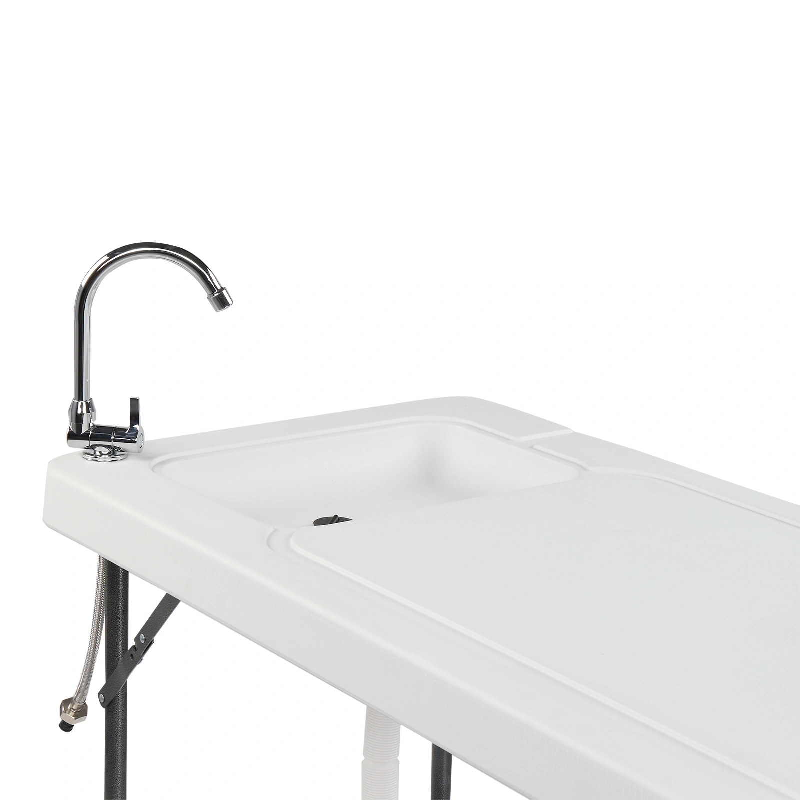 Folding Portable Fish Fillet & Hunting & Cutting Table with Sink Faucet view 6