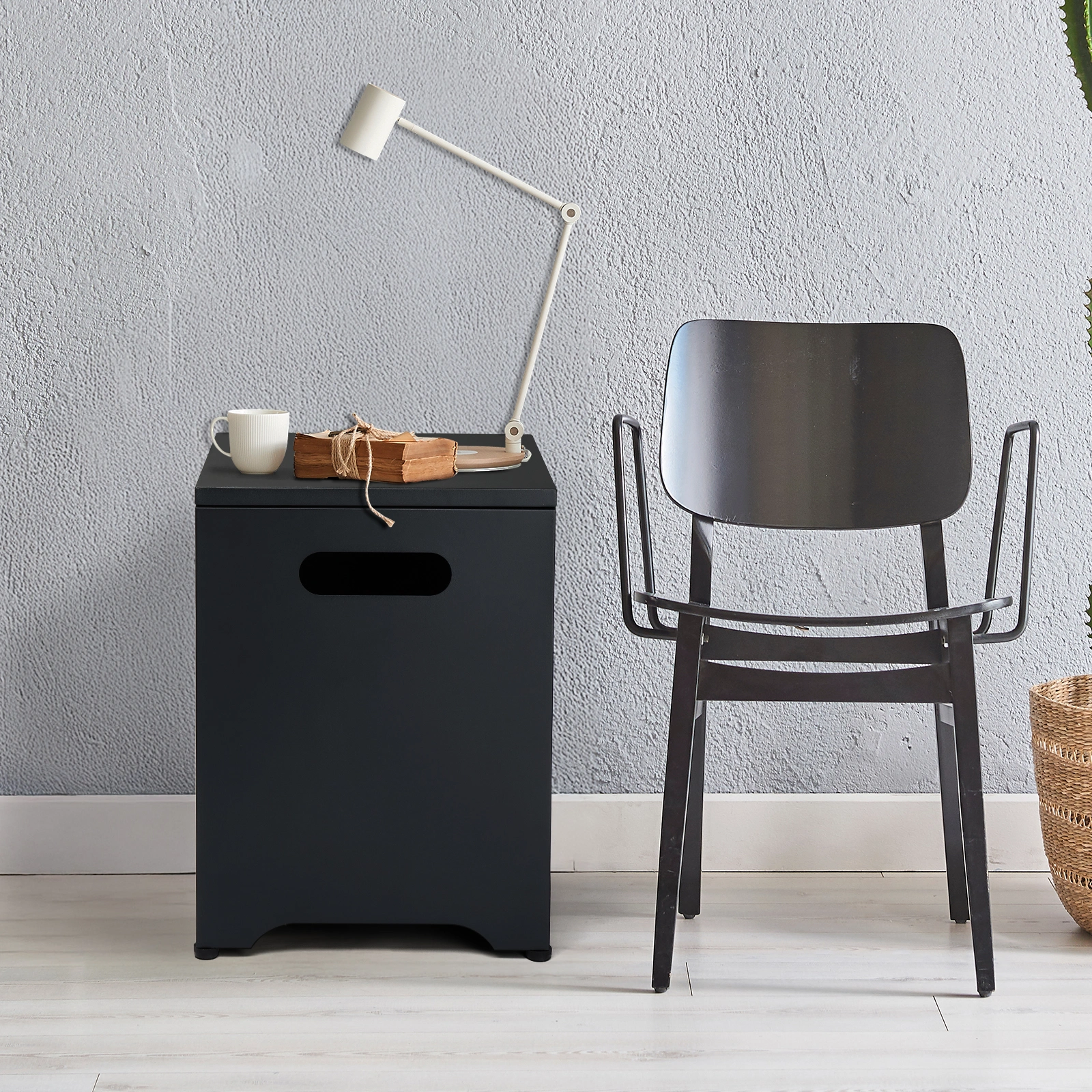 41*41*53.5cm Square Black Gas Storage Garden Iron Side Table view 13