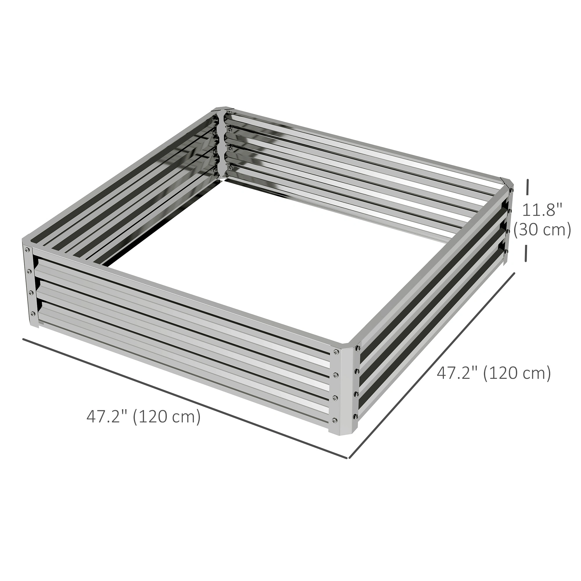 Outdoor Garden Bed Raised Flower Bed Planter Box with Drainage for Vegetables Herbs Flowers view 3