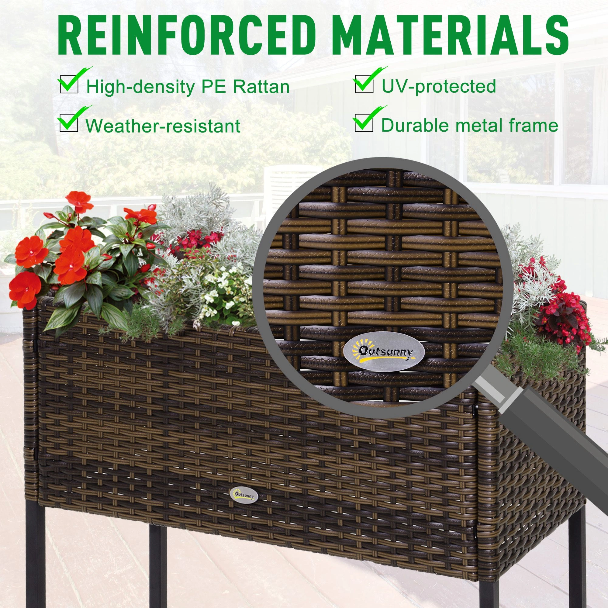 Raised Garden Bed Kit - Easy Assembly Outdoor Planter Box for Flowers Vegetables Herbs view 5