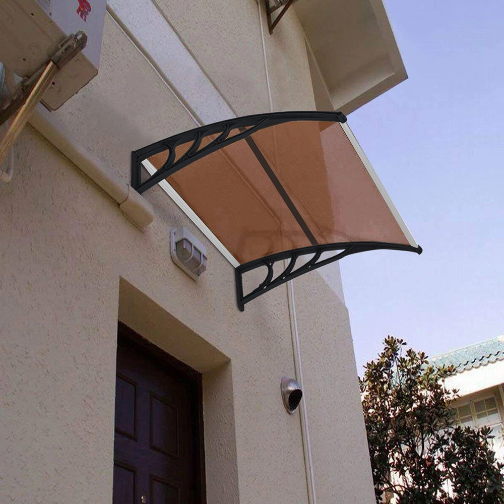 40*38in Household Application Door & Window Rain Cover Eaves Brown Board & Black Holder view 15