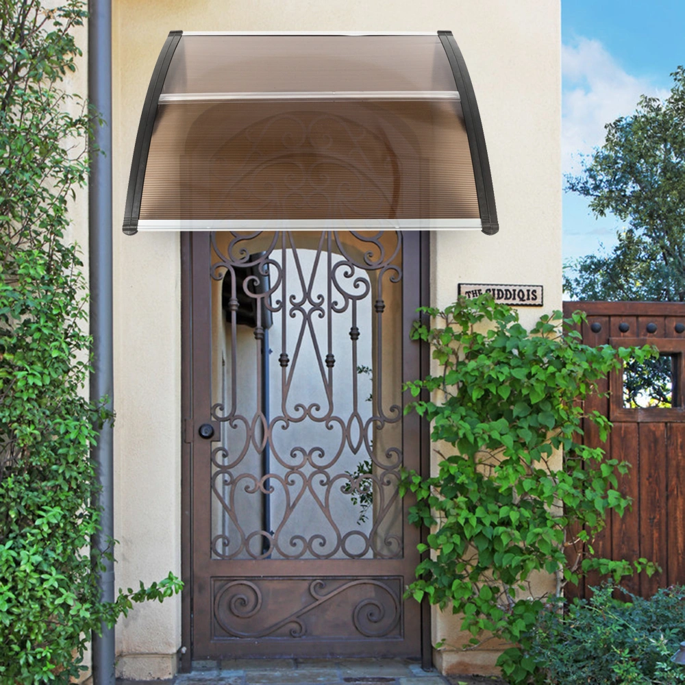 40*38in Household Application Door & Window Rain Cover Eaves Brown Board & Black Holder view 28