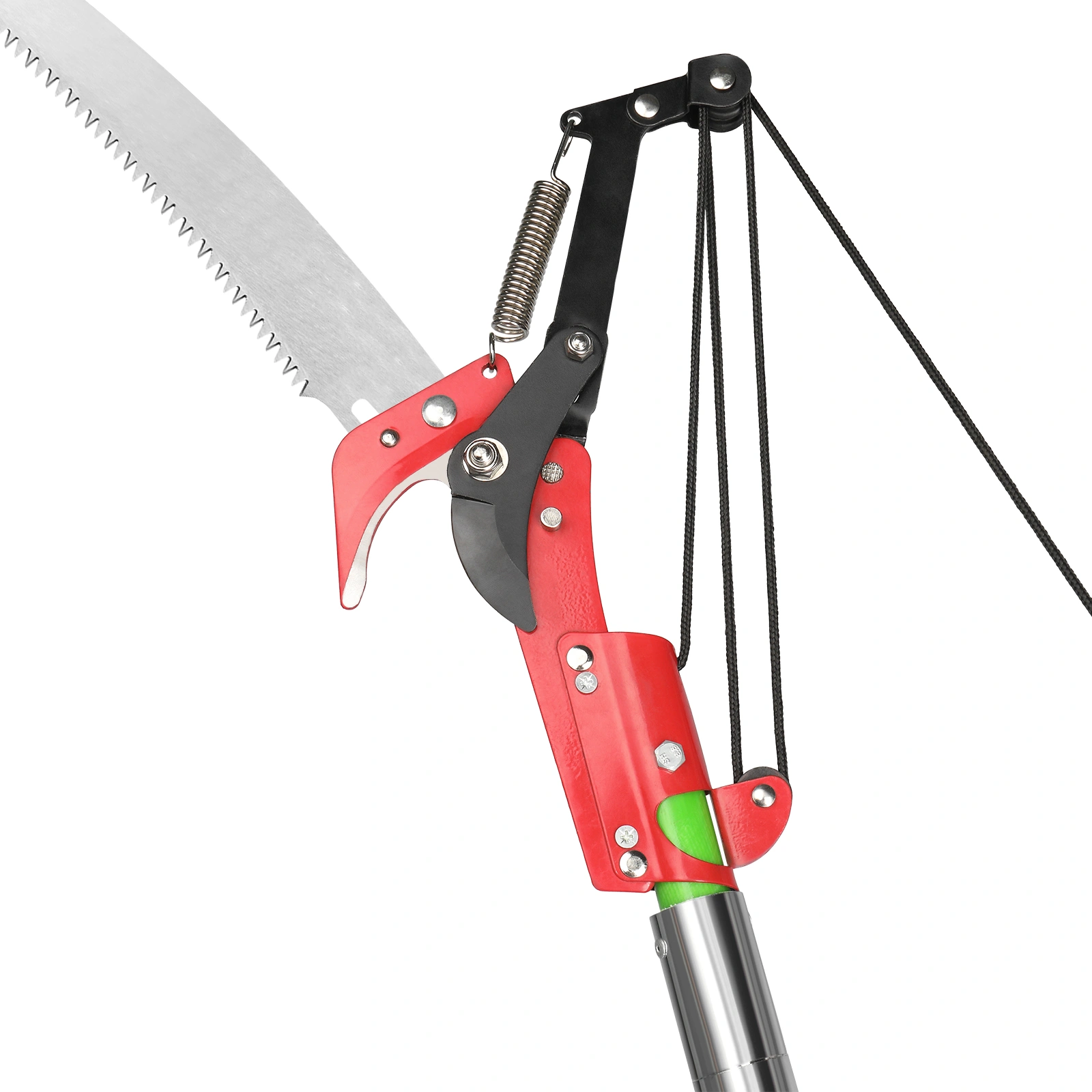 26ft Manual Pole Saw, Lightweight Tree Trimmers Long Handle Pruner Set, Sharp Steel Blade and Scissors Pole Saw for Trimming Palm, Pear Tree, Fir Tree, Other High Trees and Shrubs view 20