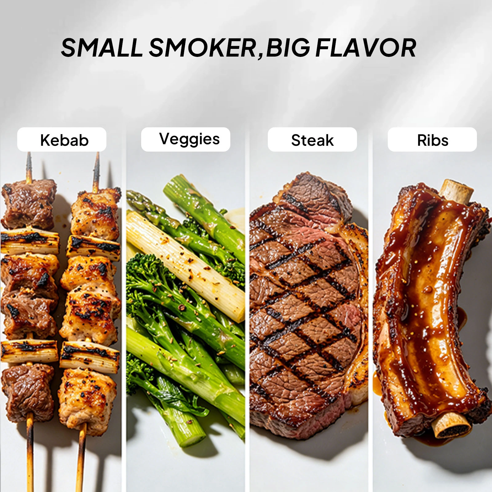 Portable Outdoor Smoker with 2 Detachable Grill Netting Smoking Racks, Charcoal Pan, 4 Air Vents, Thermometer, Vertical Charcoal Smoker for Barbecue Camping Backyard Grill view 8