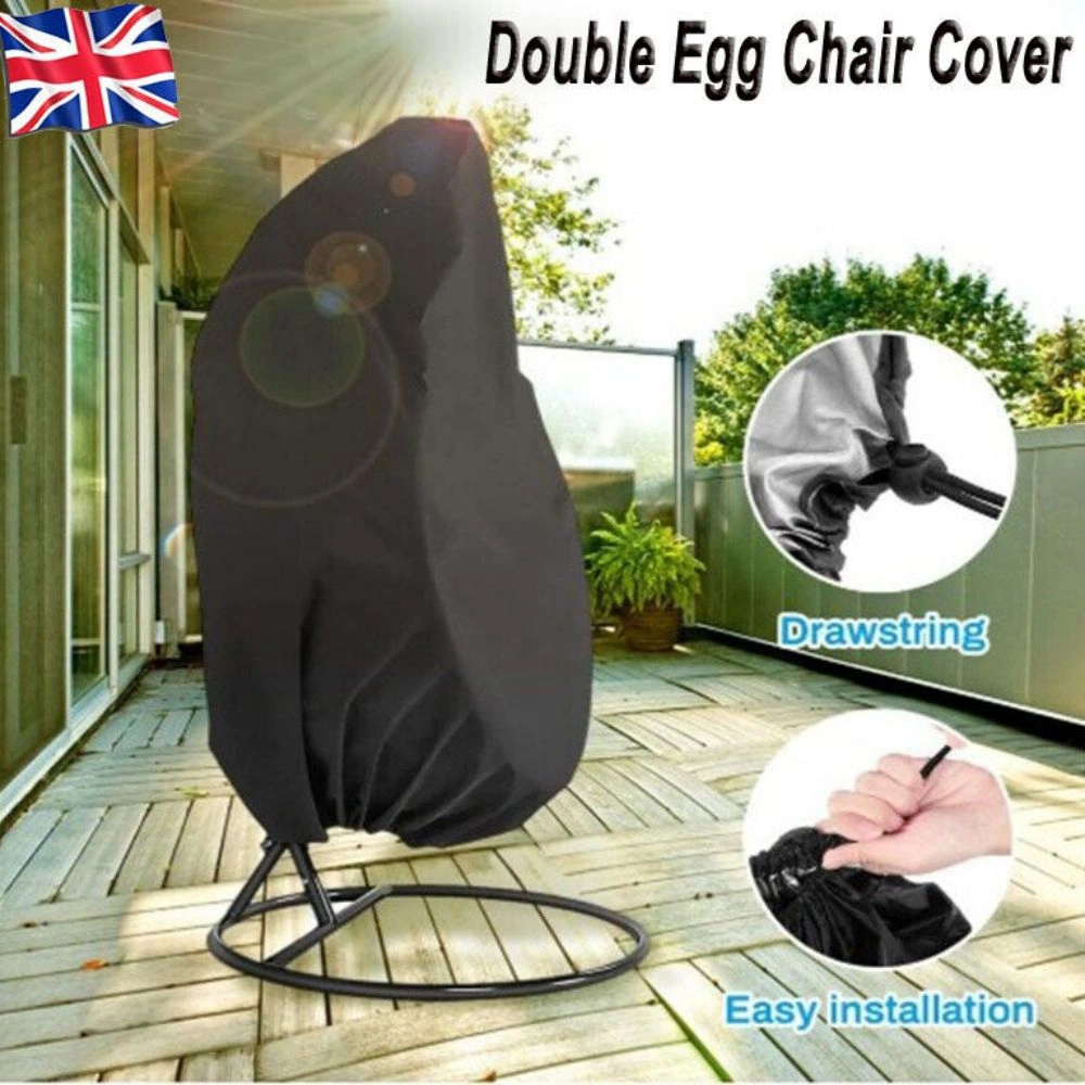 Waterproof Double Egg Chair Cover, Outdoor Rattan Hanging Swing Hammock Protector Cover