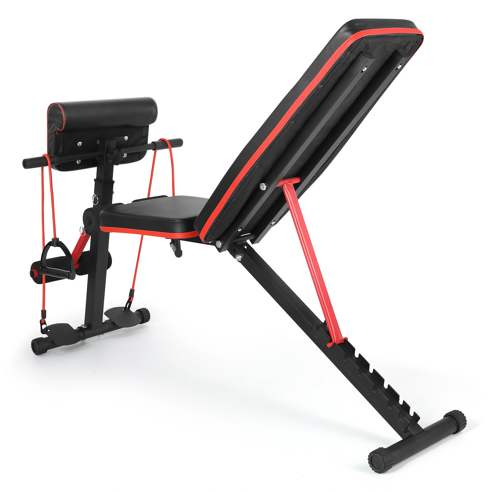 Adjustable Weight Bench with Back Cushion and Pull Rope view 3