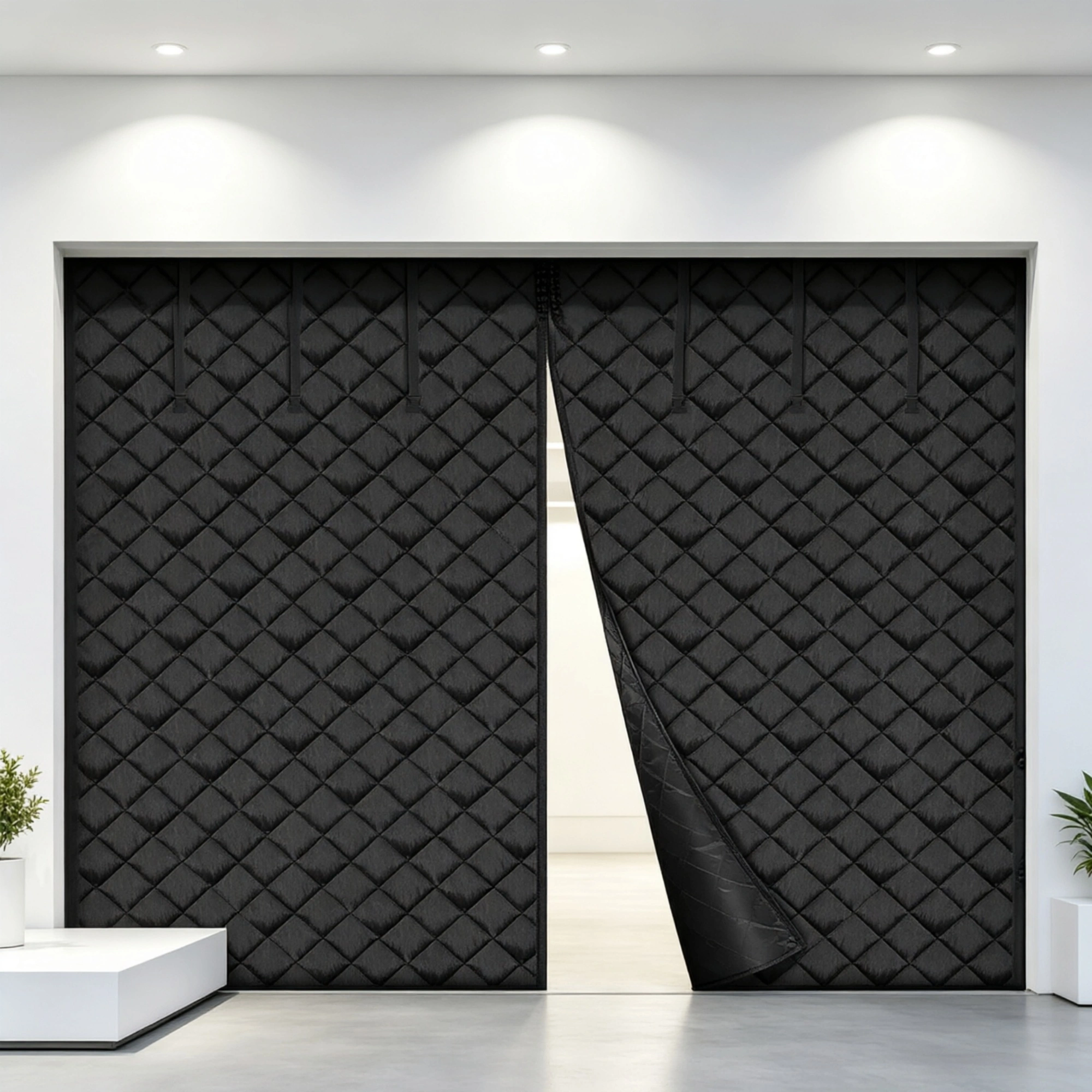 Garage Door Insulation Kit 8x7 FT, Magnetic Thermal Door Curtain, 300D Oxford Fabric, Heavy Duty Weighted Bottom for Cold Weather Energy Saving view 3