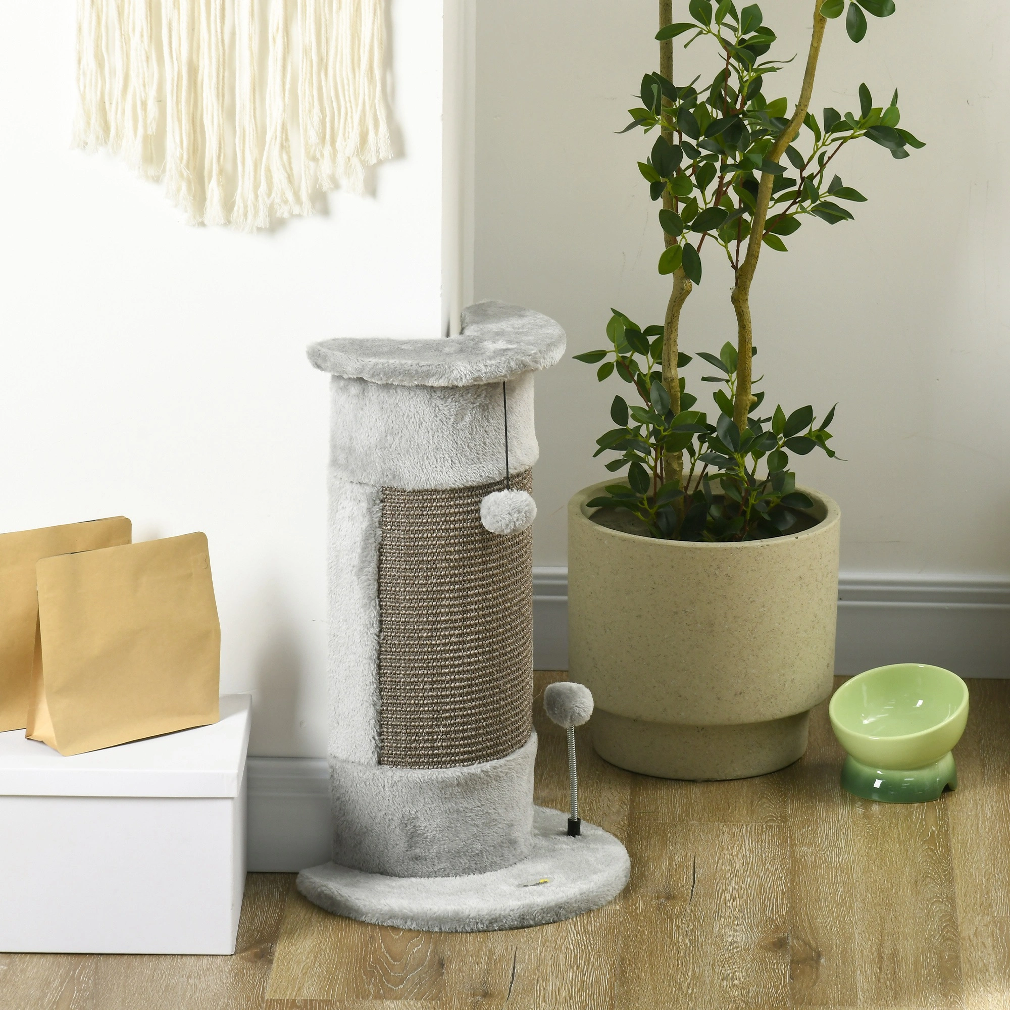 Multi-Level Cat Tree Condo - Tall Cat Tower with Sisal Scratching Posts, Cozy Hideaway Houses & Plush Perches view 2