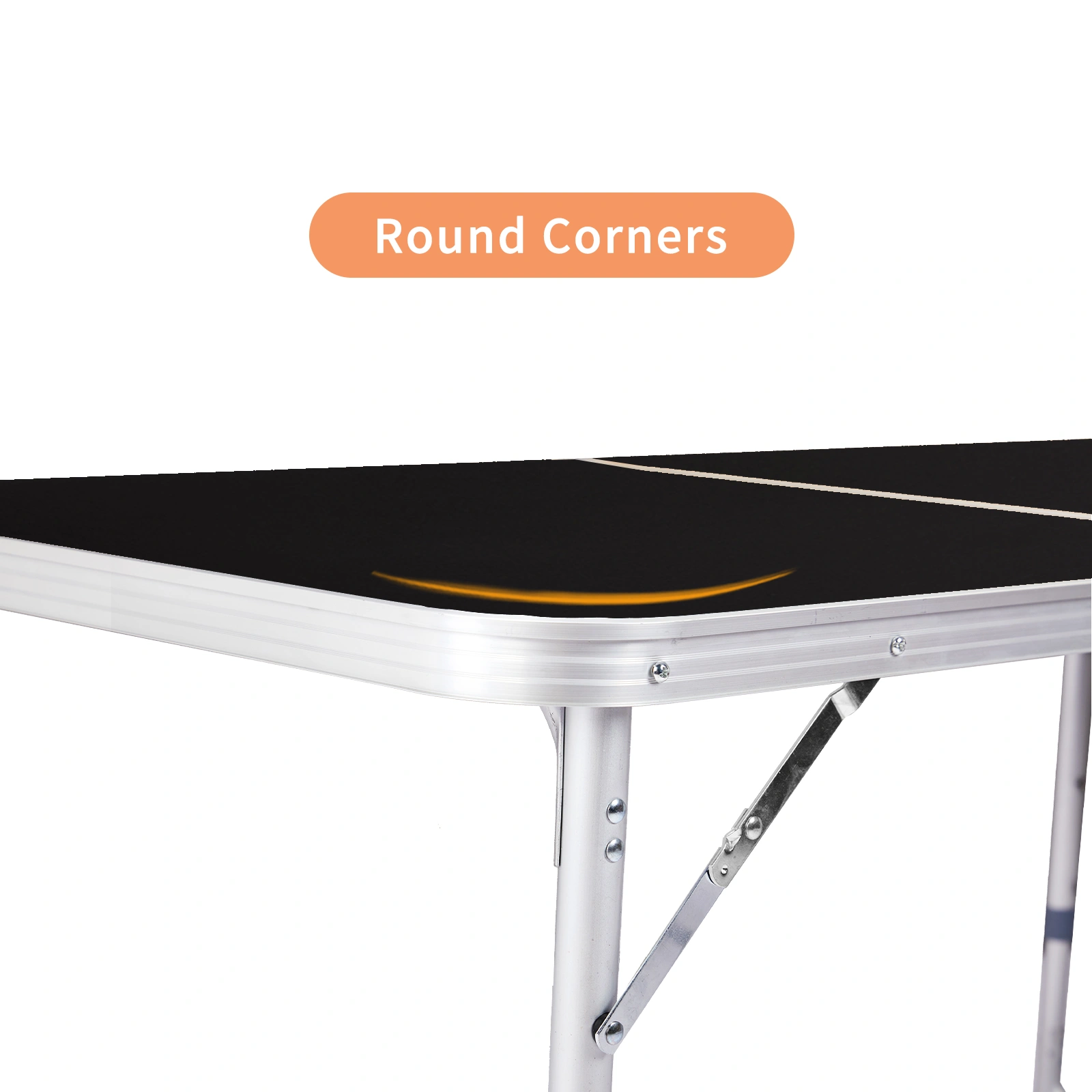 6ft Aluminum Alloy Folding Table black view 15