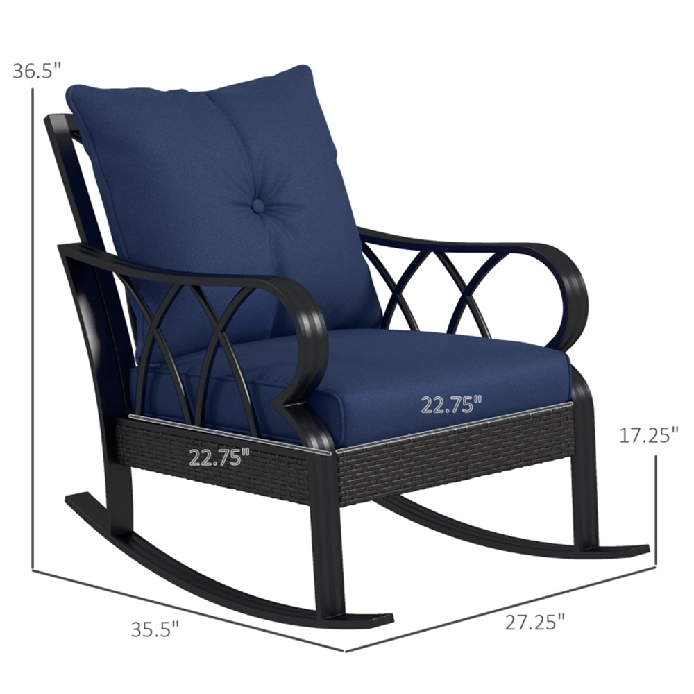 Classic Rocking Chair Garden Chair for Patio Porch Outdoor Indoor Use view 3