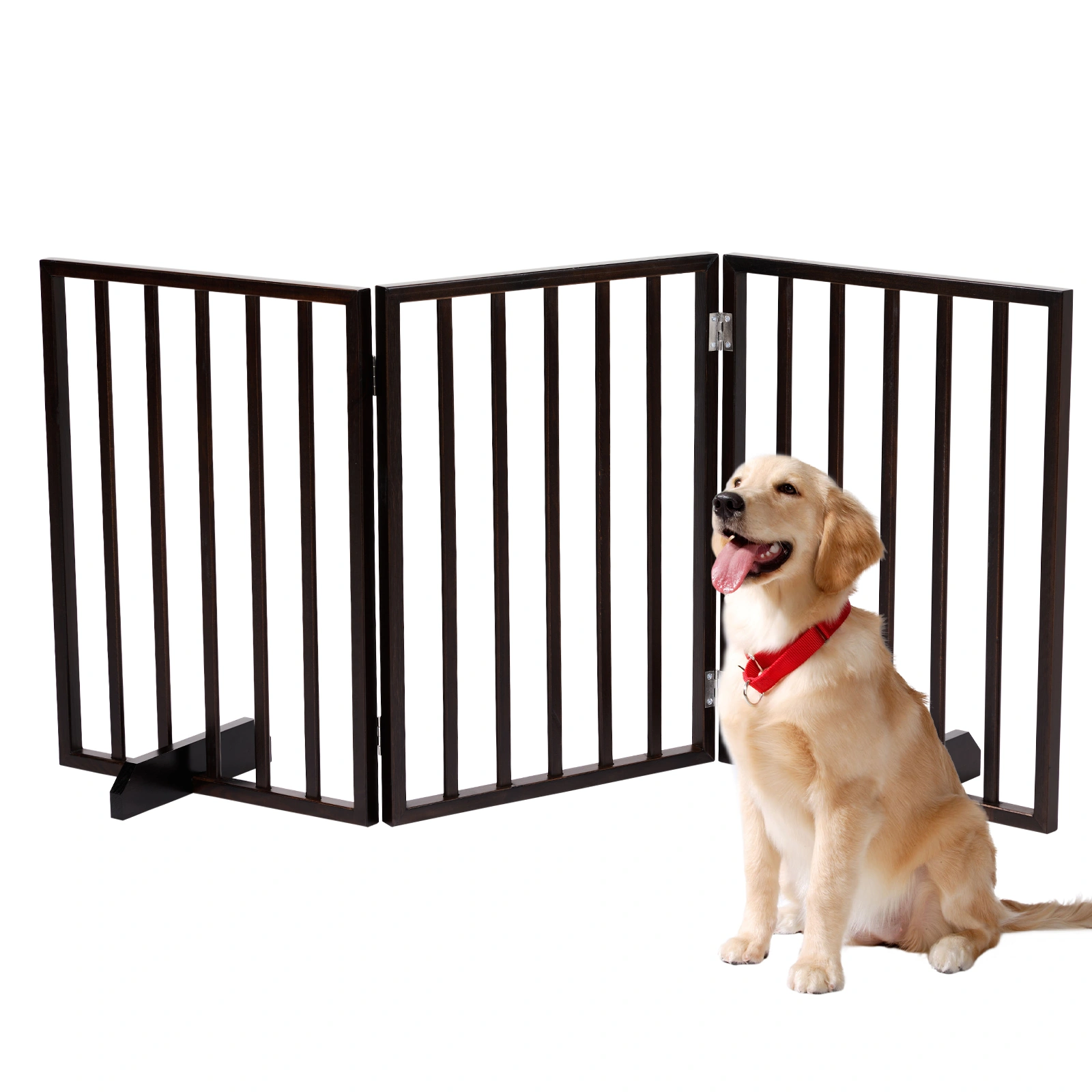 The Wooden Dog Fence Walnut view 2