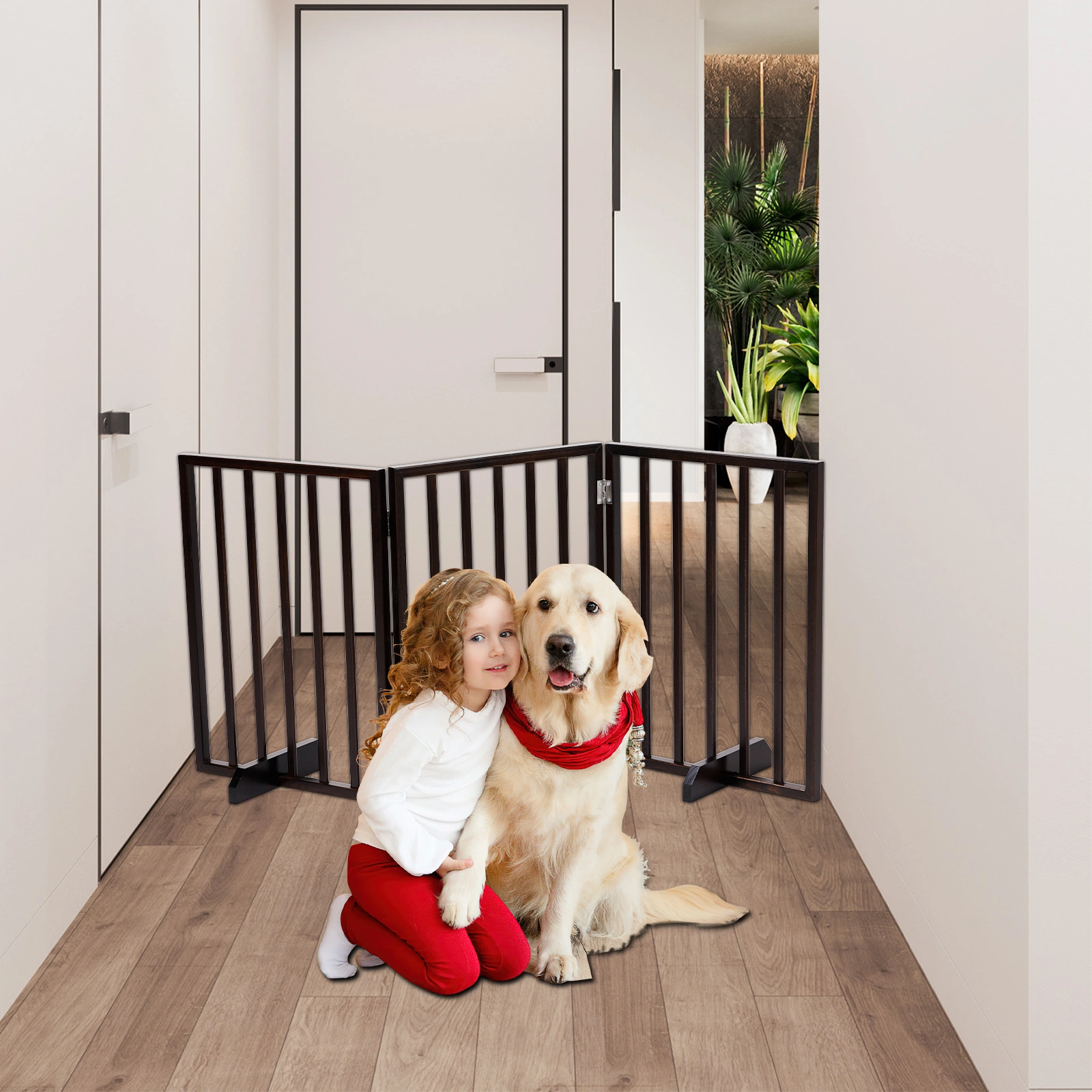 The Wooden Dog Fence Walnut view 7