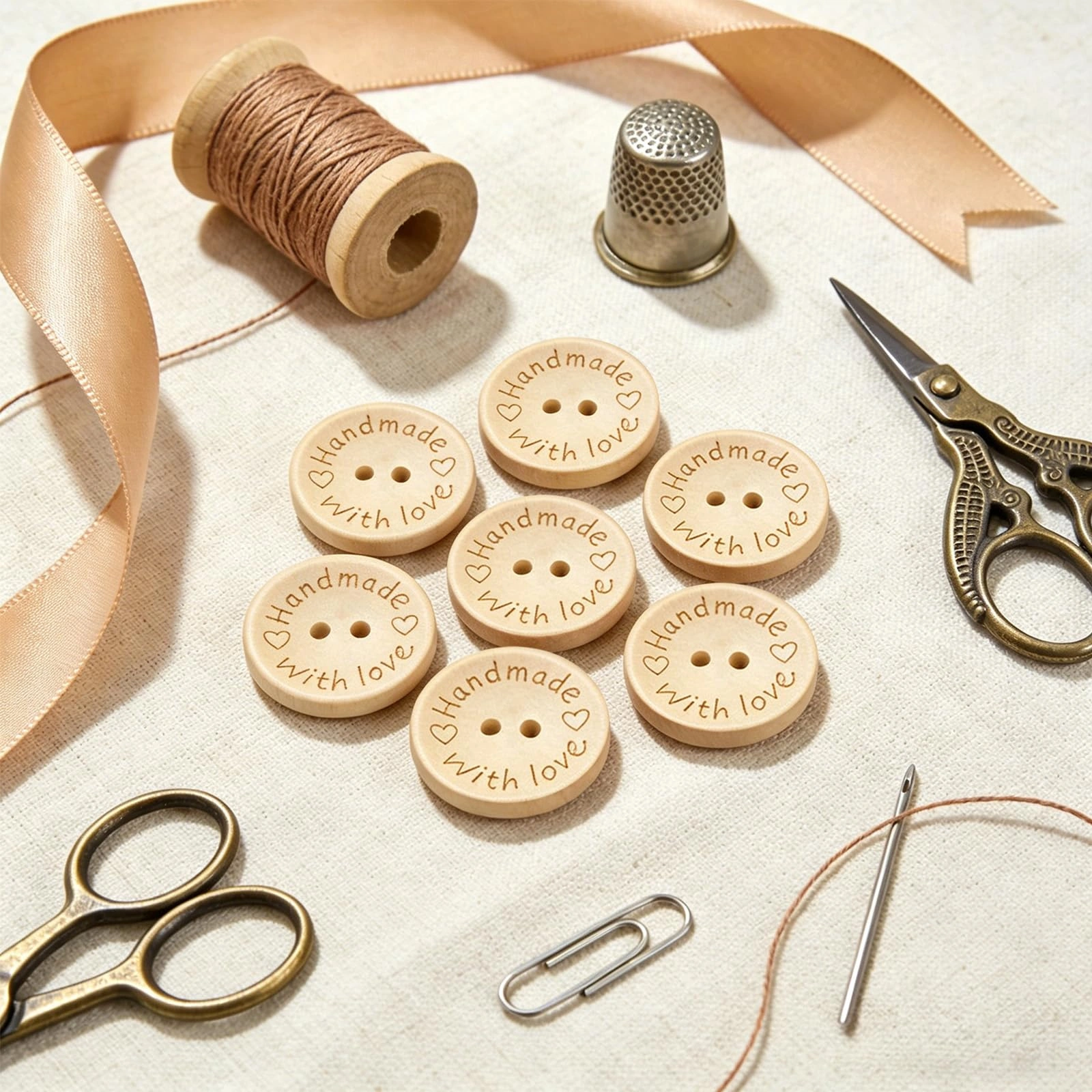 Holzknöpfe 150 Stück, Knöpfe Holz 15mm 20mm 25mm, Runde Form Handmade Holzknöpfe, Knöpfe für Strickjacke Jacke Hose Kleidung, zum Basteln und Nähen Dekoration view 5