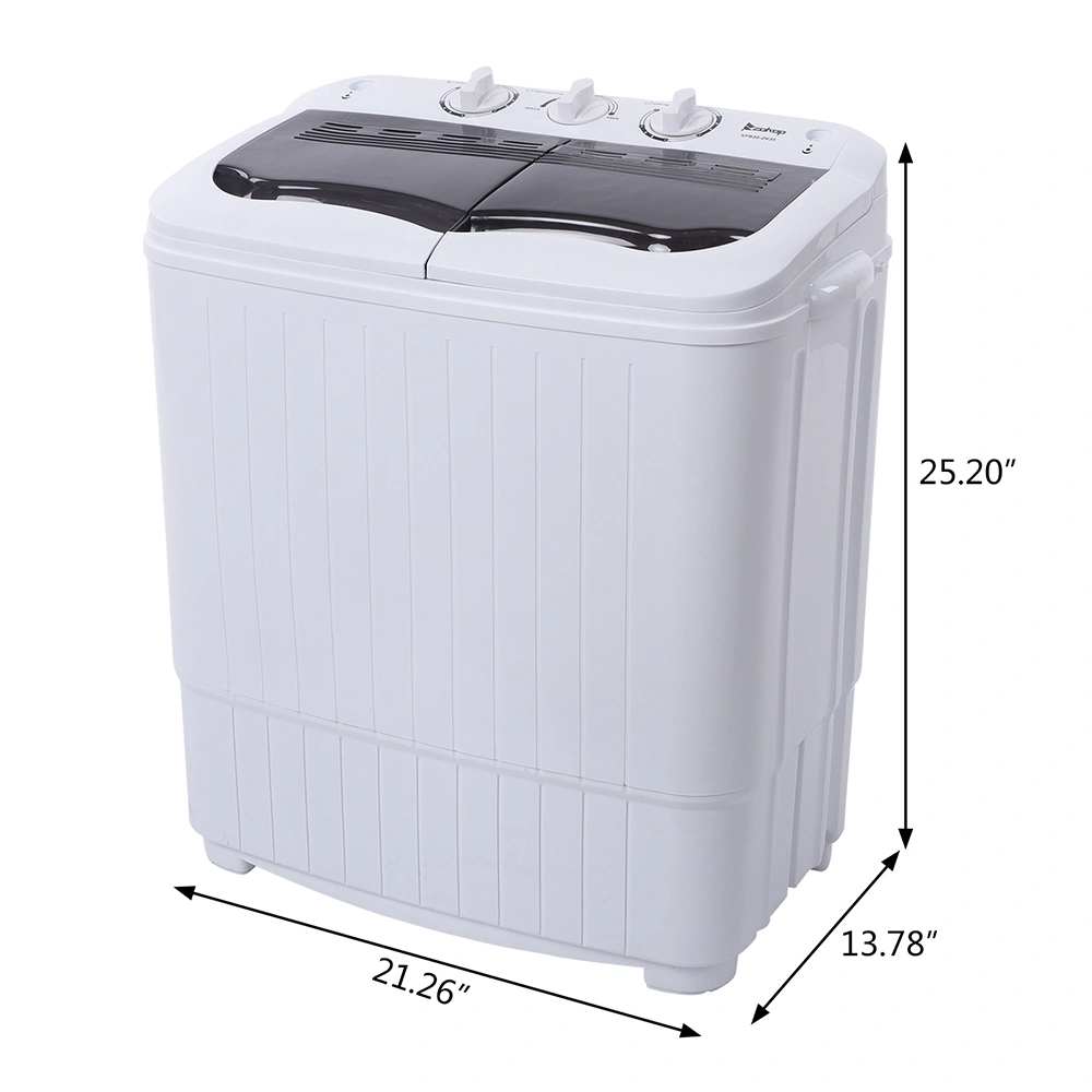 Compact Twin Tub with Built-in Drain Pump XPB35-188S 14.3(7.7 6.6)lbs Semi-automatic Gray Cover Washing Machine view 12