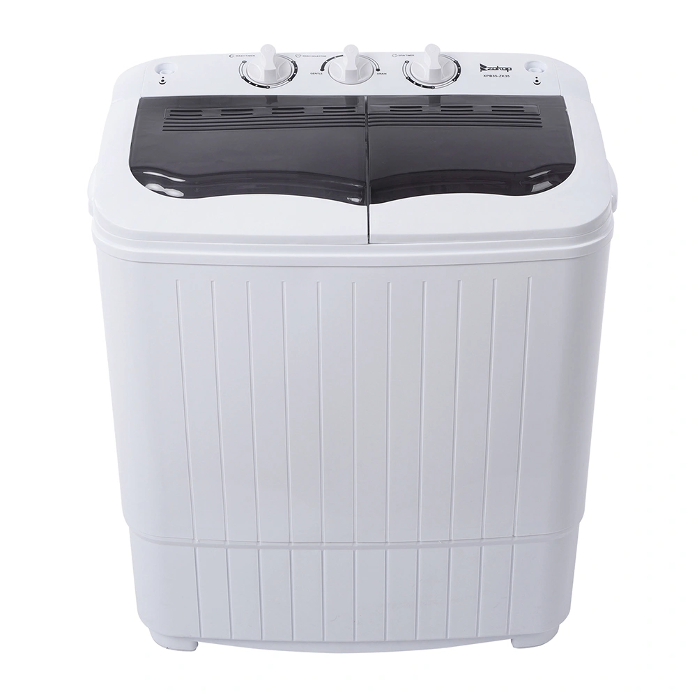 Compact Twin Tub with Built-in Drain Pump XPB35-188S 14.3(7.7 6.6)lbs Semi-automatic Gray Cover Washing Machine view 18