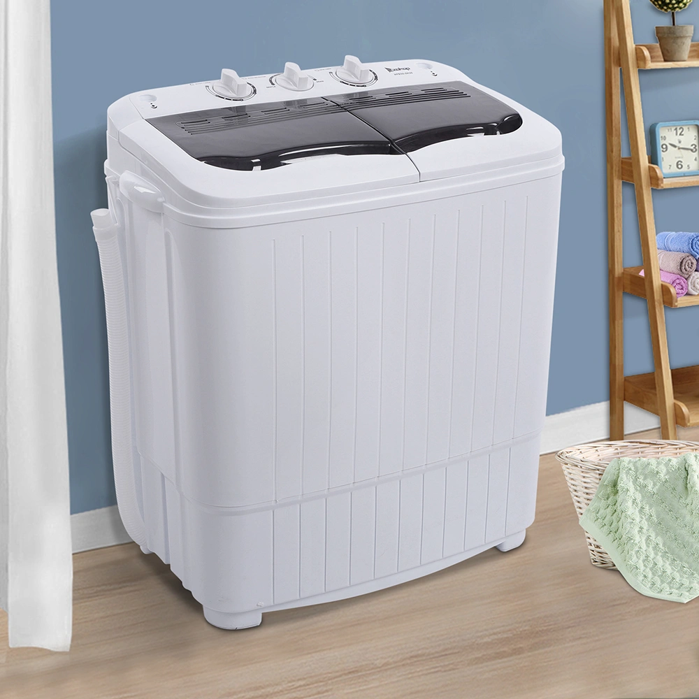Compact Twin Tub with Built-in Drain Pump XPB35-188S 14.3(7.7 6.6)lbs Semi-automatic Gray Cover Washing Machine view 20