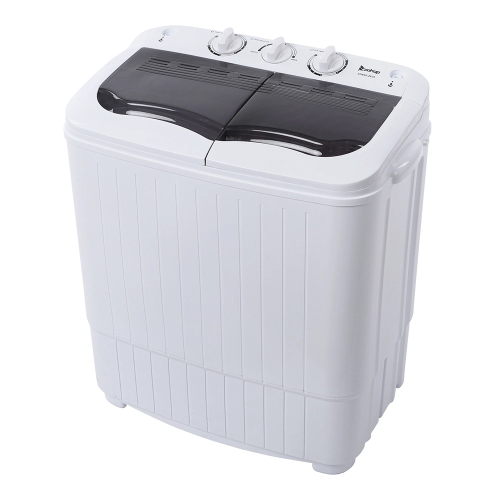 Compact Twin Tub with Built-in Drain Pump XPB35-188S 14.3(7.7 6.6)lbs Semi-automatic Gray Cover Washing Machine view 23
