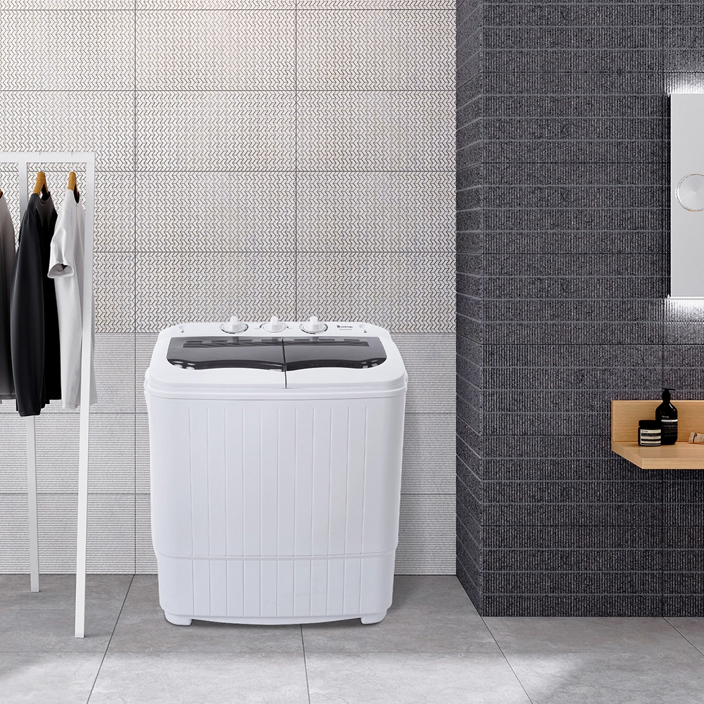 Compact Twin Tub with Built-in Drain Pump XPB35-188S 14.3(7.7 6.6)lbs Semi-automatic Gray Cover Washing Machine view 28