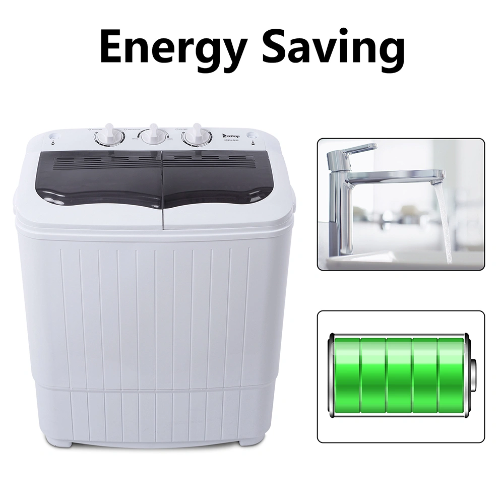 Compact Twin Tub with Built-in Drain Pump XPB35-188S 14.3(7.7 6.6)lbs Semi-automatic Gray Cover Washing Machine view 6