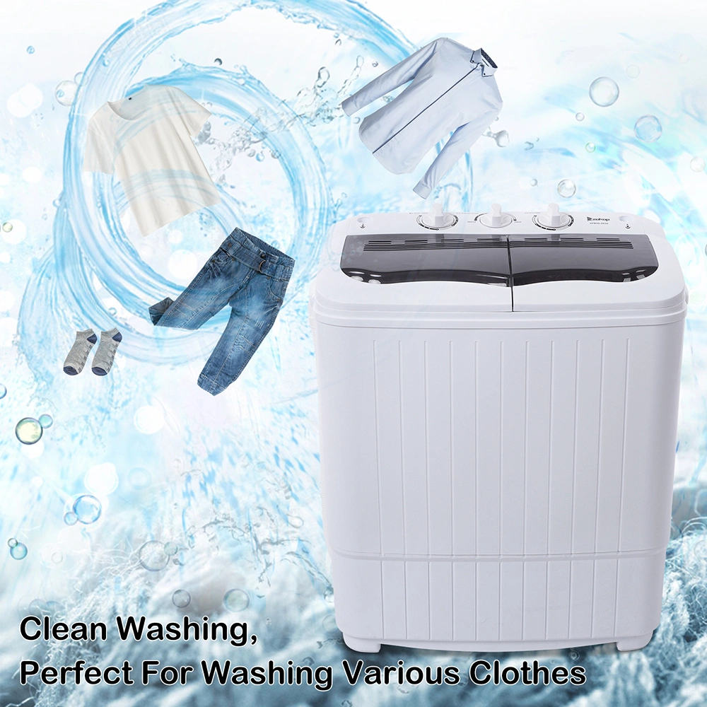 Compact Twin Tub with Built-in Drain Pump XPB35-188S 14.3(7.7 6.6)lbs Semi-automatic Gray Cover Washing Machine view 7