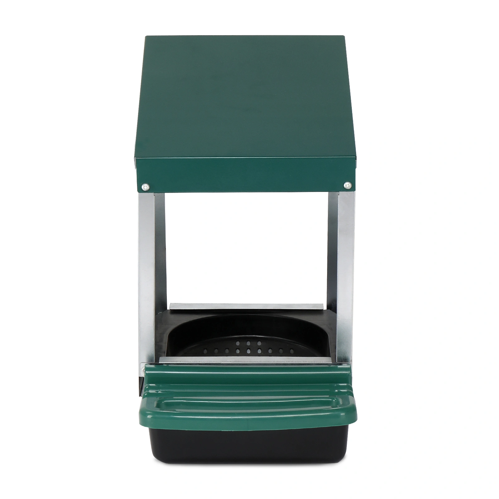 Single Roll Out Chicken Nesting Box with Plastic Basket, Egg Nest Box Chicken Laying Box Hens Chicken Coop Box, Green view 2