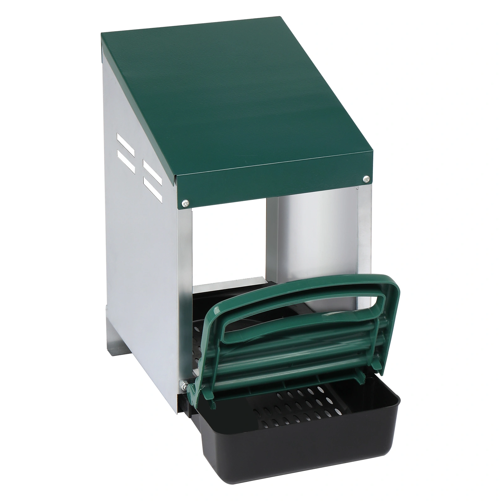 Single Roll Out Chicken Nesting Box with Plastic Basket, Egg Nest Box Chicken Laying Box Hens Chicken Coop Box, Green view 5