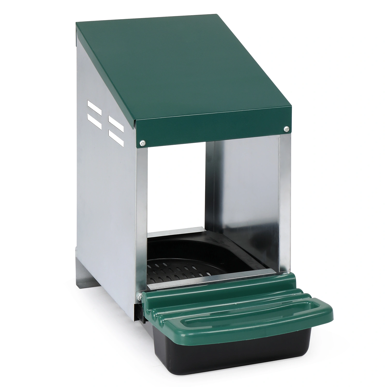 Single Roll Out Chicken Nesting Box with Plastic Basket, Egg Nest Box Chicken Laying Box Hens Chicken Coop Box, Green view 6