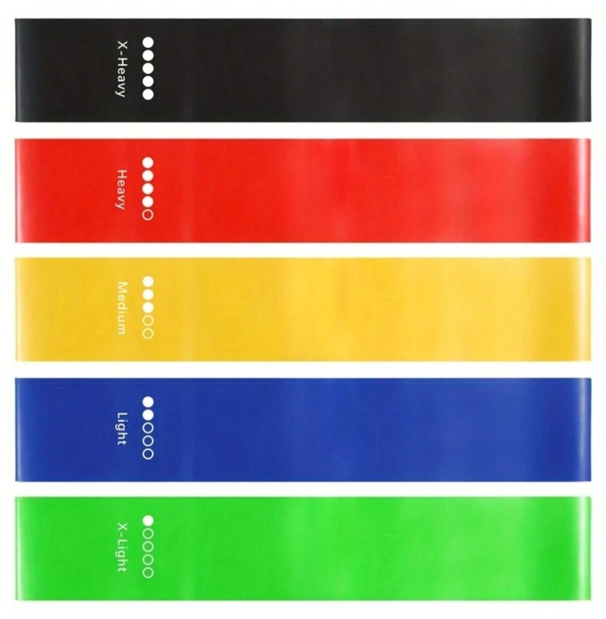 Set of 5 Resistance Exercise Loop Bands Fitness Yoga Resistance Band TPE Colorful (US Logistics only For USPS.TK/TMEU only For self-pickup) view 8