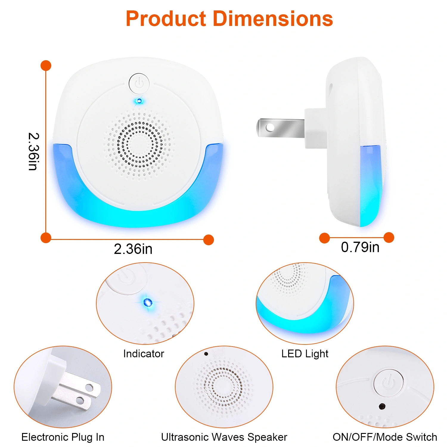 2026 Upgraded Ultrasonic Pest Repeller, Plug-in Insect Rodent Repellent with Dual Working Modes, 800-1200 Sq.ft Coverage, Safe for Human & Pets, for Mouse Roach Spider Mosquito Ant view 12