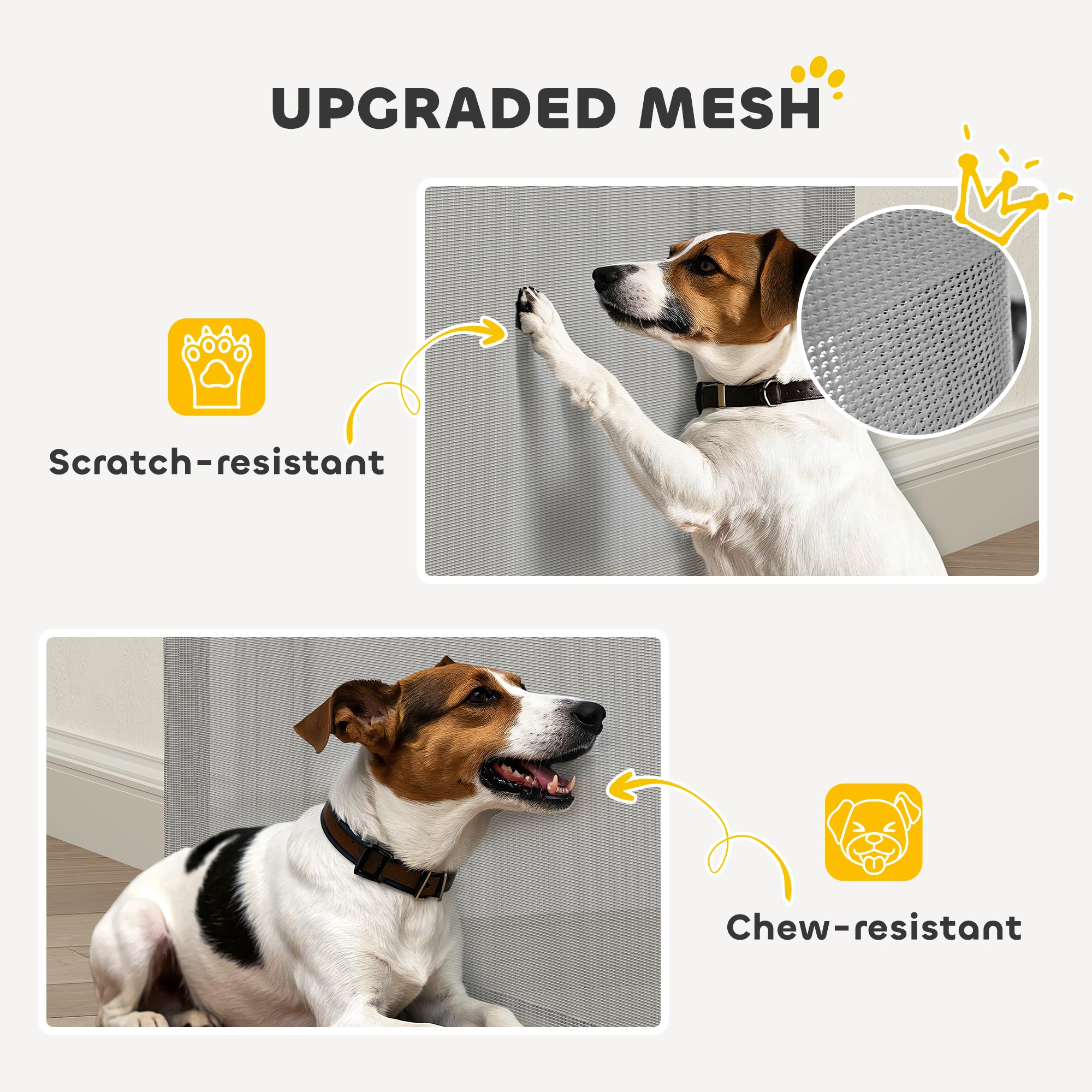 Retractable Dog Gate 28-32 Inch - Extra Wide Pet Gate for Doorways Stairs, 2-Pack Safety Barrier view 3