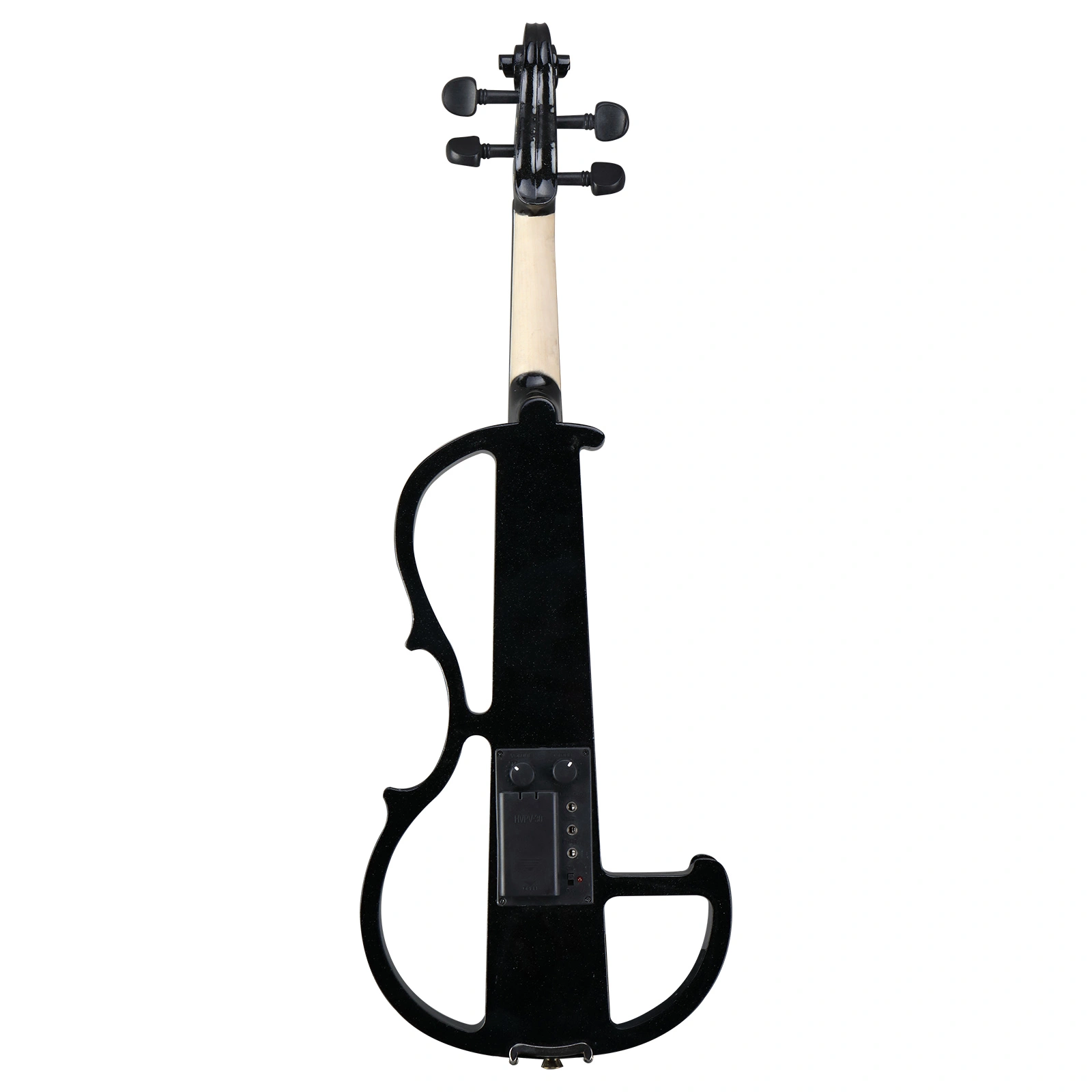 Full Size 4/4 Bunnel Edge Electric Silent Violin with Case Bow Rosin Headphone Connecting Line Black view 11