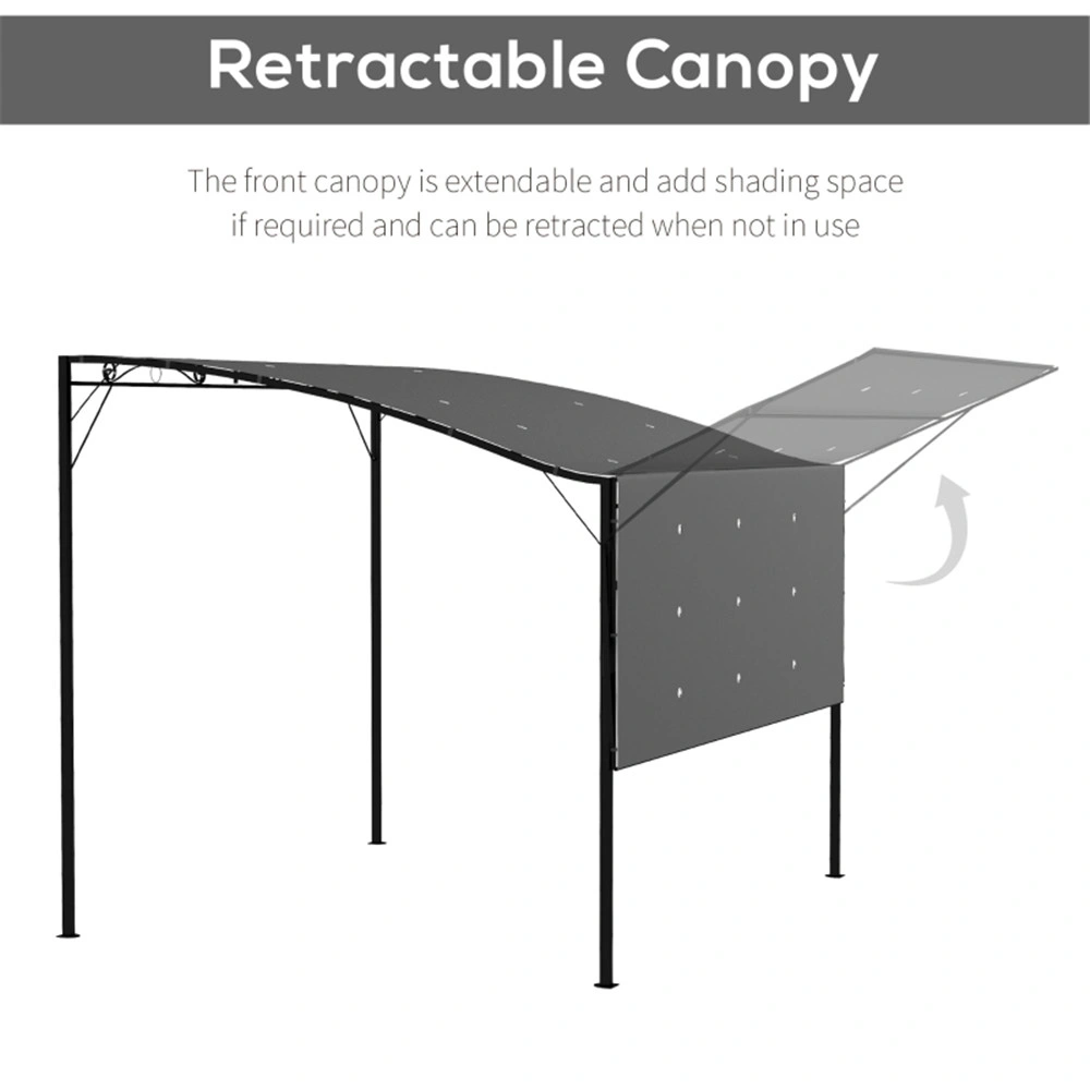 Patio Gazebo - 10x10ft Outdoor Garden Canopy, Metal Frame with Waterproof Roof, Steel Gazebo for Backyard & Events view 3