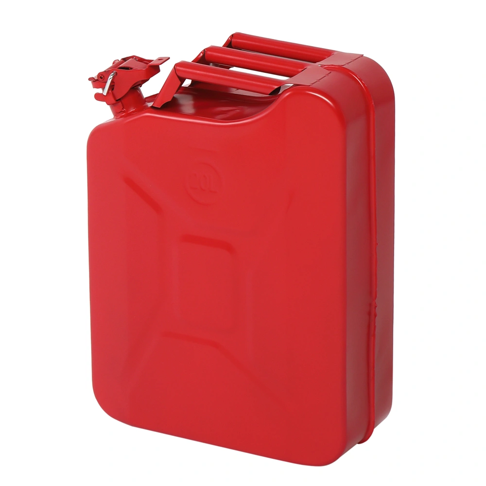 20L Red Gasoline Can, US Standard Cold-Rolled Steel Fuel Container with Spout, Diesel Jerrycan view 2