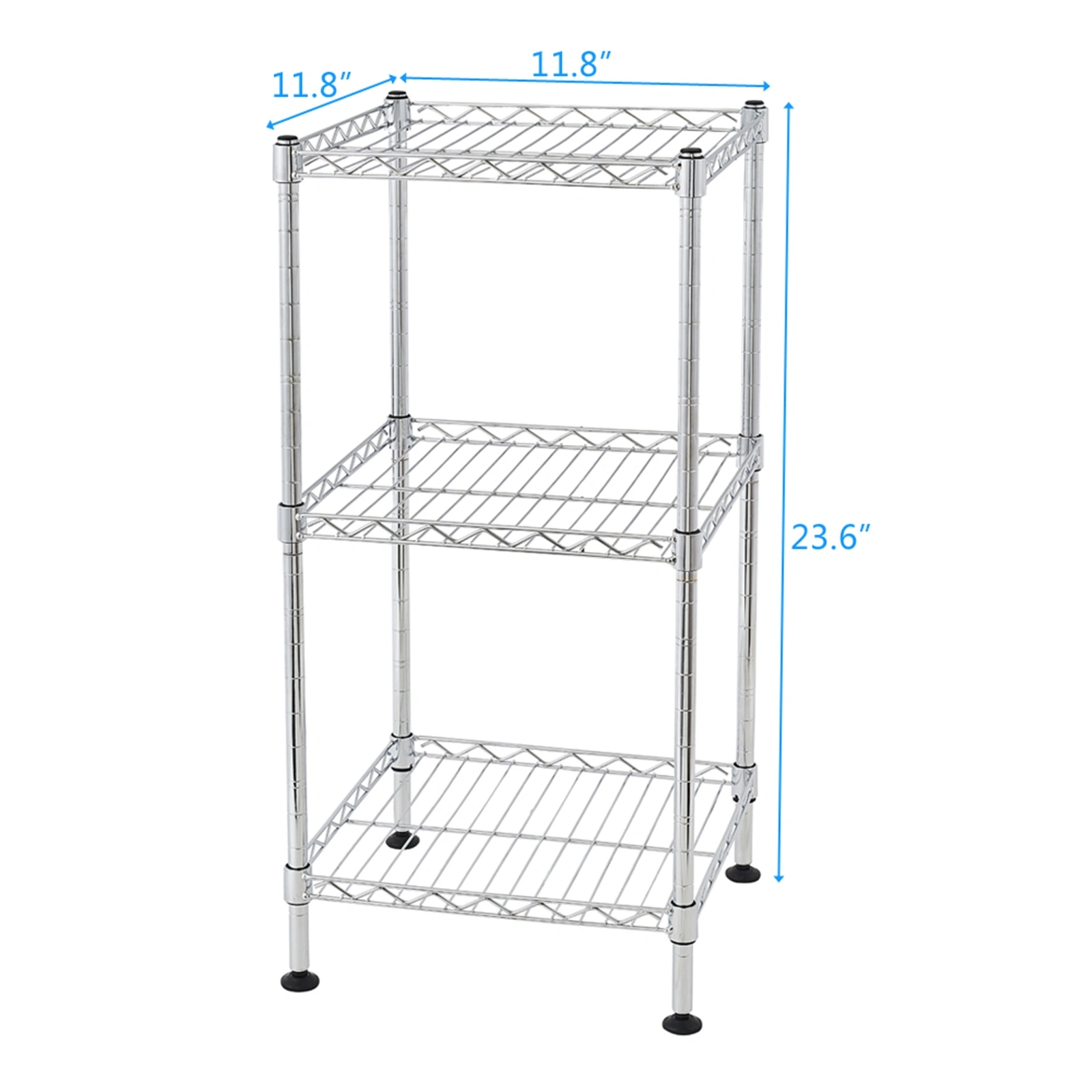 3-Tier Steel Wire Shelving Tower view 4