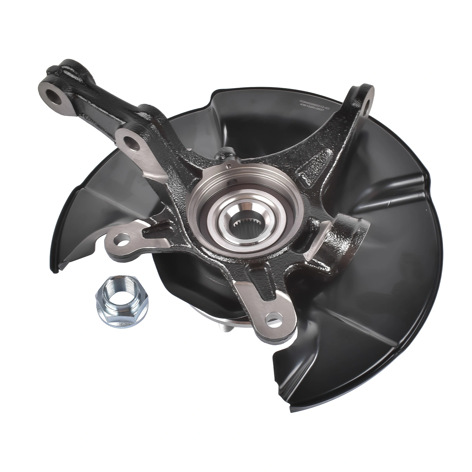 Steering Knuckle + Hub Bearing Fit for Honda Civic MUGEN Si 2006-11 L4 2.0L Front R view 5