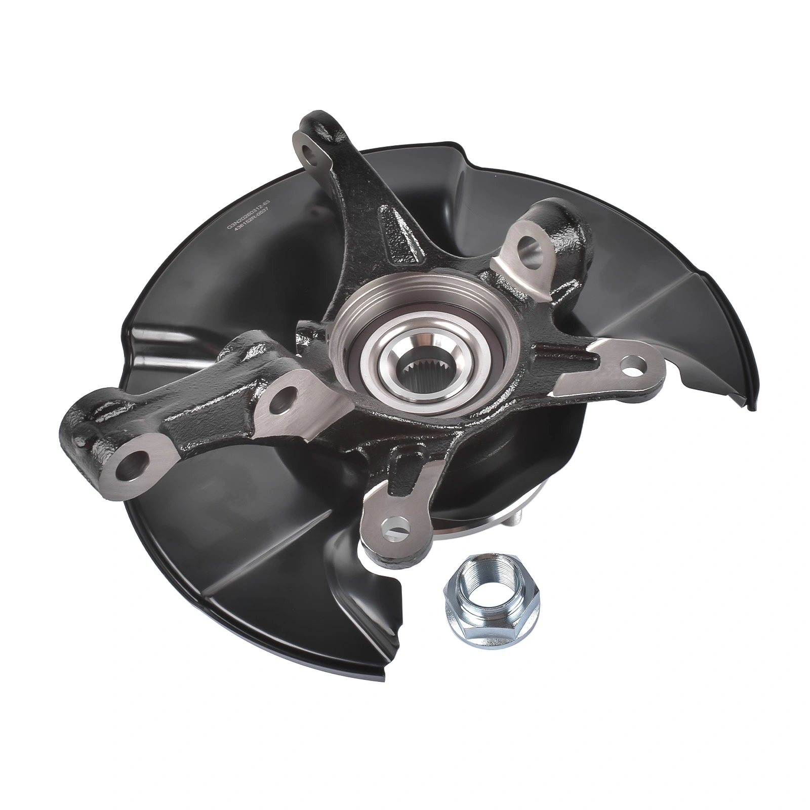 Steering Knuckle + Hub Bearing Fit for Honda Civic MUGEN Si 2006-11 L4 2.0L Front R view 6