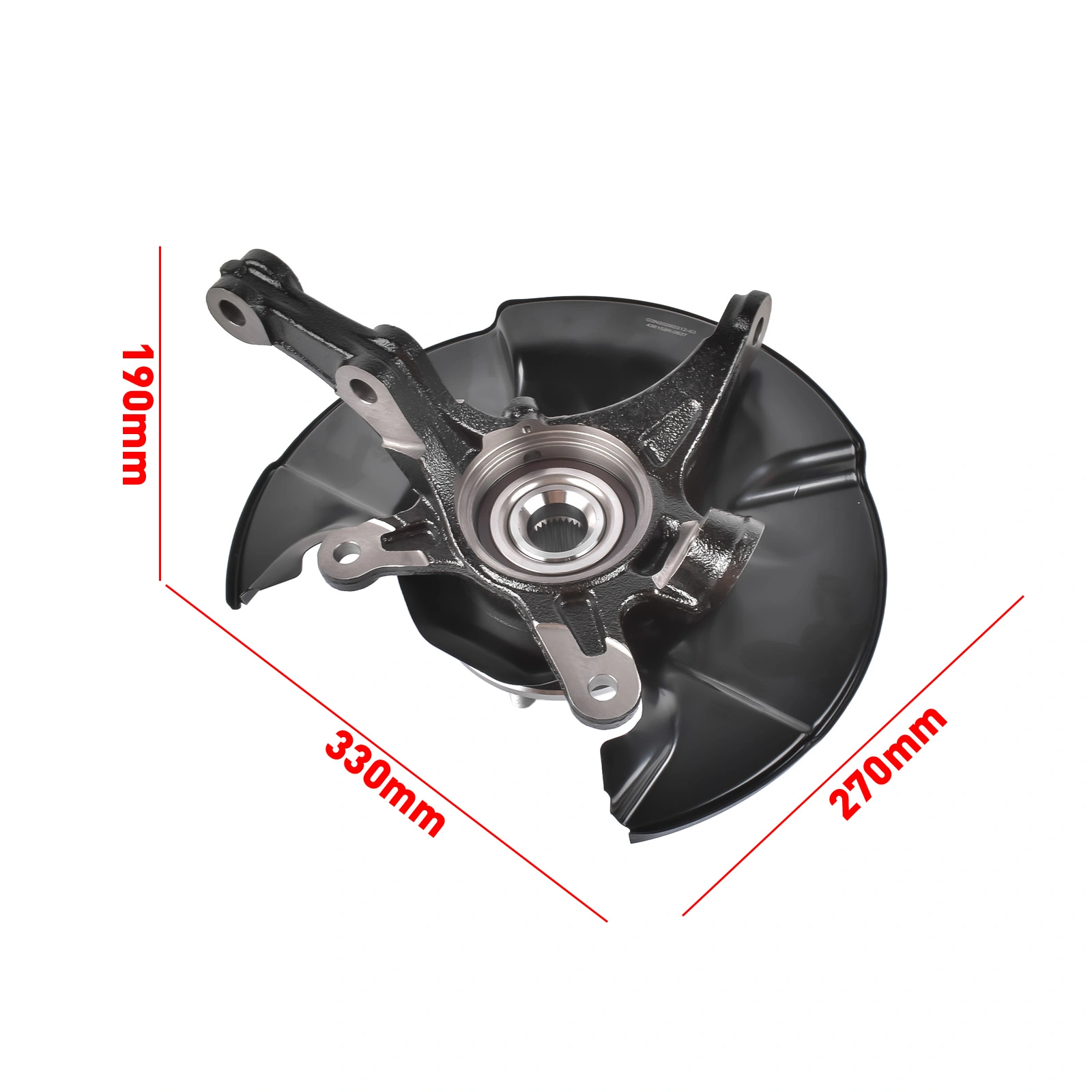 Steering Knuckle + Hub Bearing Fit for Honda Civic MUGEN Si 2006-11 L4 2.0L Front R view 8