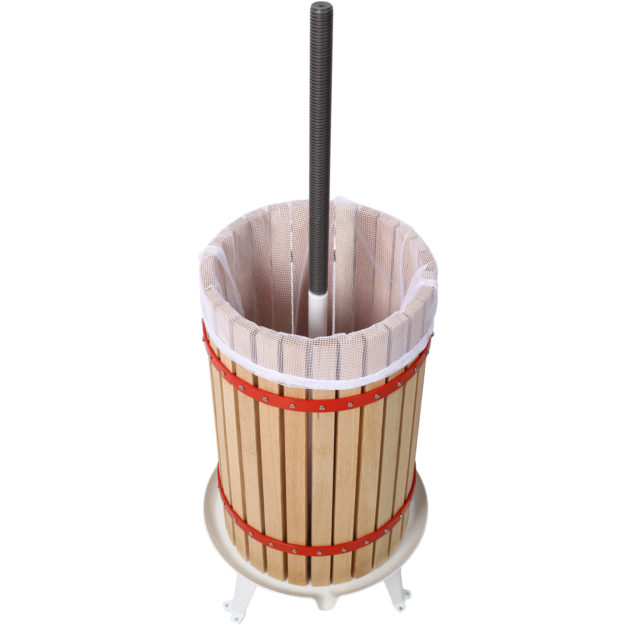 Fruit Wine Press - 100% Nature Apple&Grape&Berries Crusher Manual Juice Maker for Kitchen, Solid Wood Basket with 8 Blocks Cider Heavy Duty Wine Making Press (7.9 Gallon) view 4