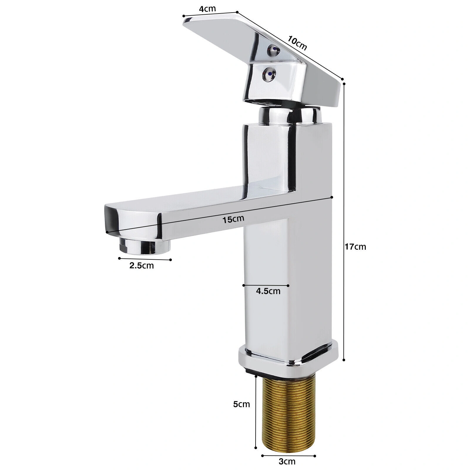 Waterfall Basin Mixer Tap Chrome Single Lever Bathroom Sink Faucet with Waste Set view 3