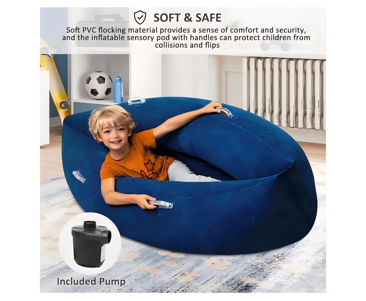 Inflatable Sensory Chair for Kids Autism Therapy Textured Seat 1.2mm Heavy Duty