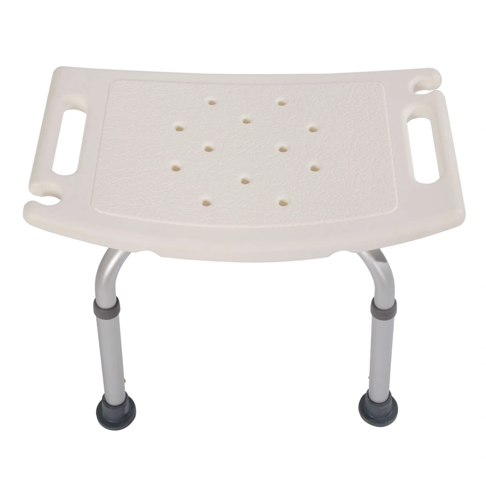 Simple Bath Chair 1.35mm Thick White - Durable Plastic Bathroom Seat Stool view 2