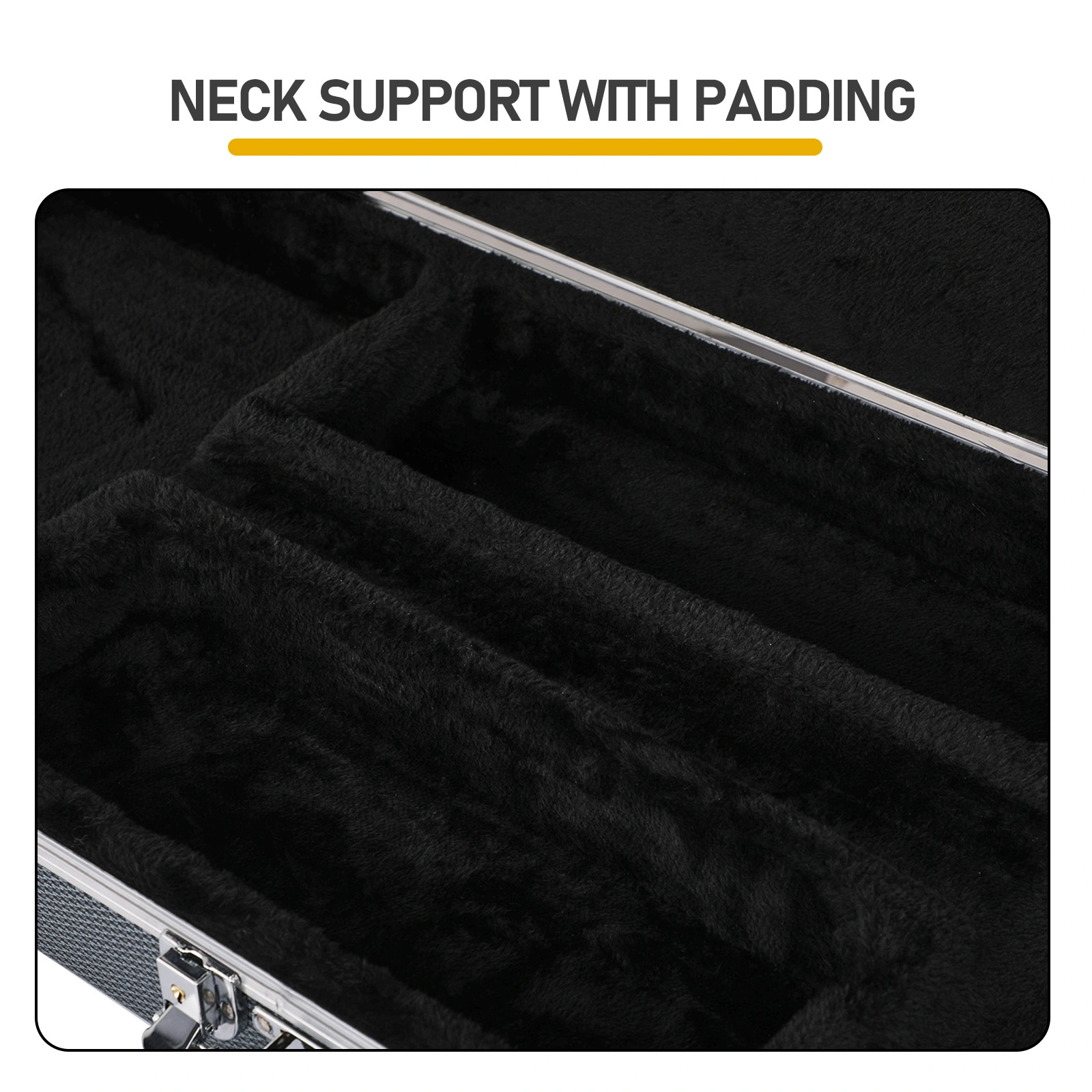 Electric Guitar ABS Molded Hard Case for GST GTL 170 SG and Burning fire Style Flat Grayish Blue view 7