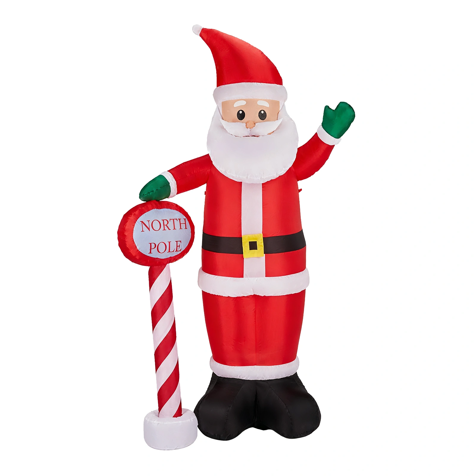 8.2FT Inflatable Christmas Santa with North Pole Sign, LED Lighted Blow Up Yard Decoration for Holiday Lawn Garden Party view 10