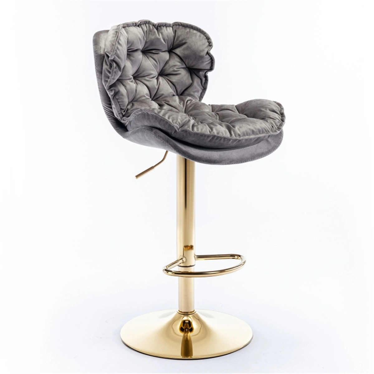 Modern Bar Stool Set of 2, Backless Dining Chair for Kitchen Island, Office Chair, Swivel Seat Home Furniture view 2