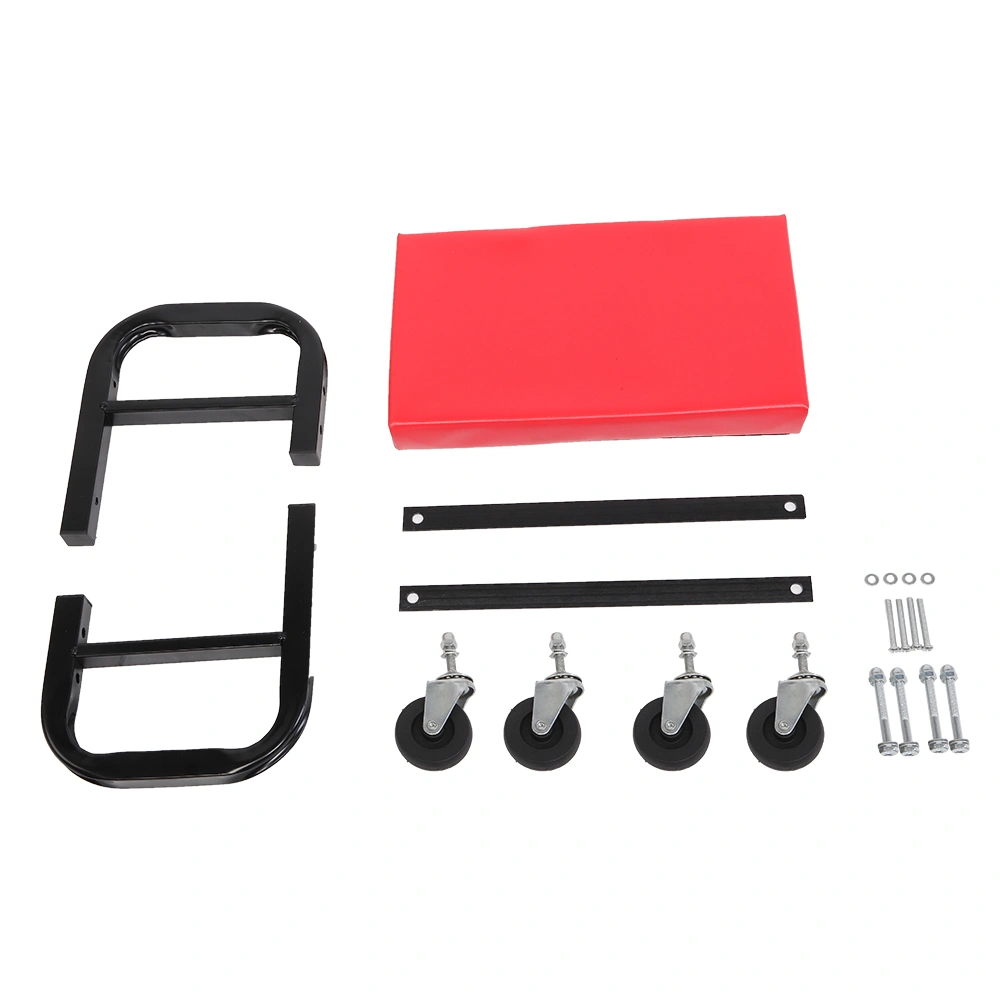 U-Shaped Rolling Creeper Seat Red & Black view 8