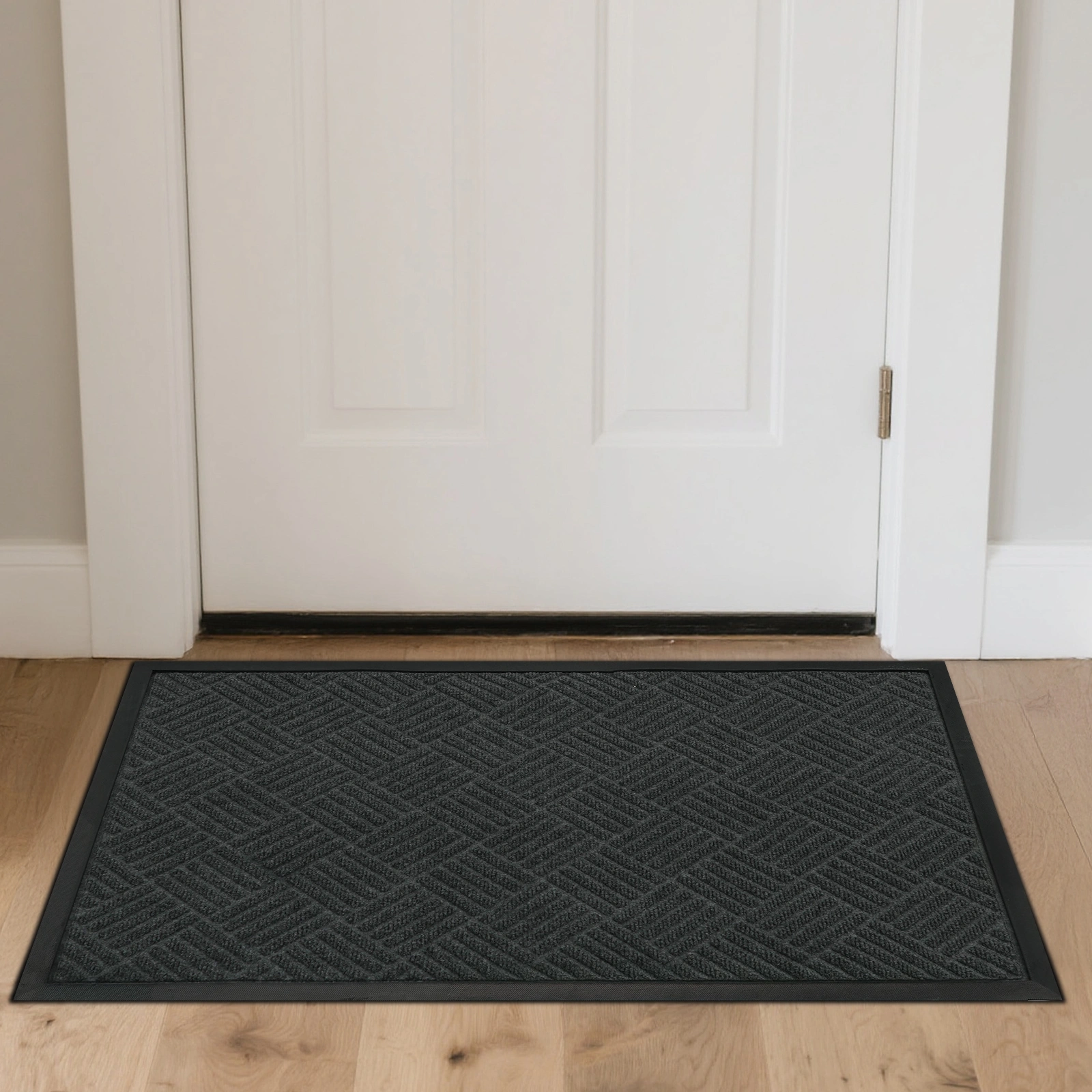 1PC Diagonal Grid Composite Rubber Mat, Gray, 60x90x0.7cm, Kitchen & Home Anti-Fatigue Floor Mat view 10